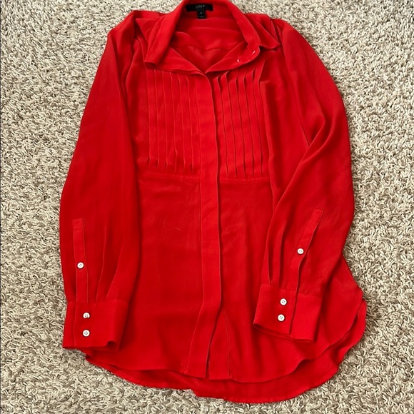 3 Item Polyester Career Blouse Shirt Bundle - J. Crew & Express - Sz Small / 2 - Picture 7 of 10